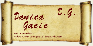 Danica Gačić vizit kartica
